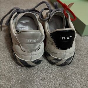 AUTHENTIC! Off-White grey and white sneakers. Size 37. Lightly worn